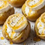 Pomme terre farcie chèvre miel gratinée dorée généreuse