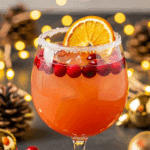 Punch Noël rhum agrumes saladier cristal décorations festives