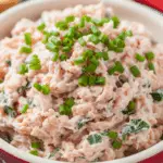 rillettes de Noël saumon et fromage frais avec œufs de lump