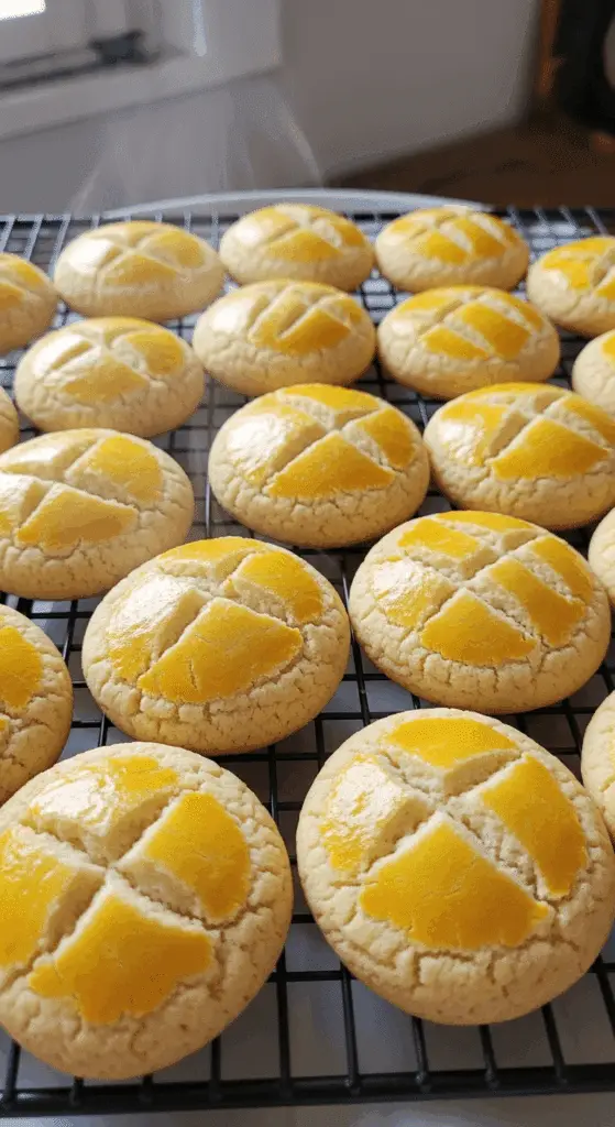 sablés nantais maison tout juste cuits sur grille