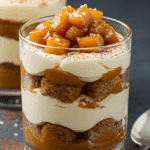 Tiramisu caramel beurre salé pommes poêlées verrine élégante