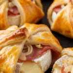 Camembert en croûte jambon pâte feuilletée dorée fromage coulant