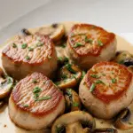 Blanquette filet mignon porc champignons crémeuse tendre cocotte familiale