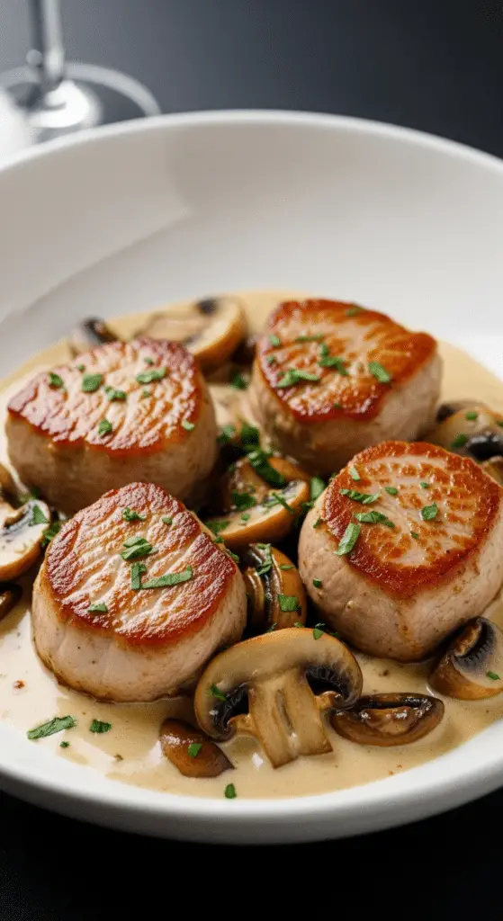 Blanquette filet mignon porc champignons crémeuse tendre cocotte familiale