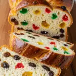 Brioche Noël fruits confits moelleuse dorée traditionnelle festive