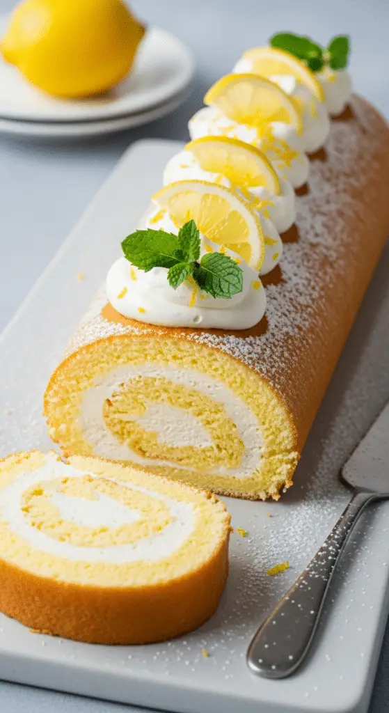 Bûche citron mascarpone délice Noël crème onctueuse fraîche élégante