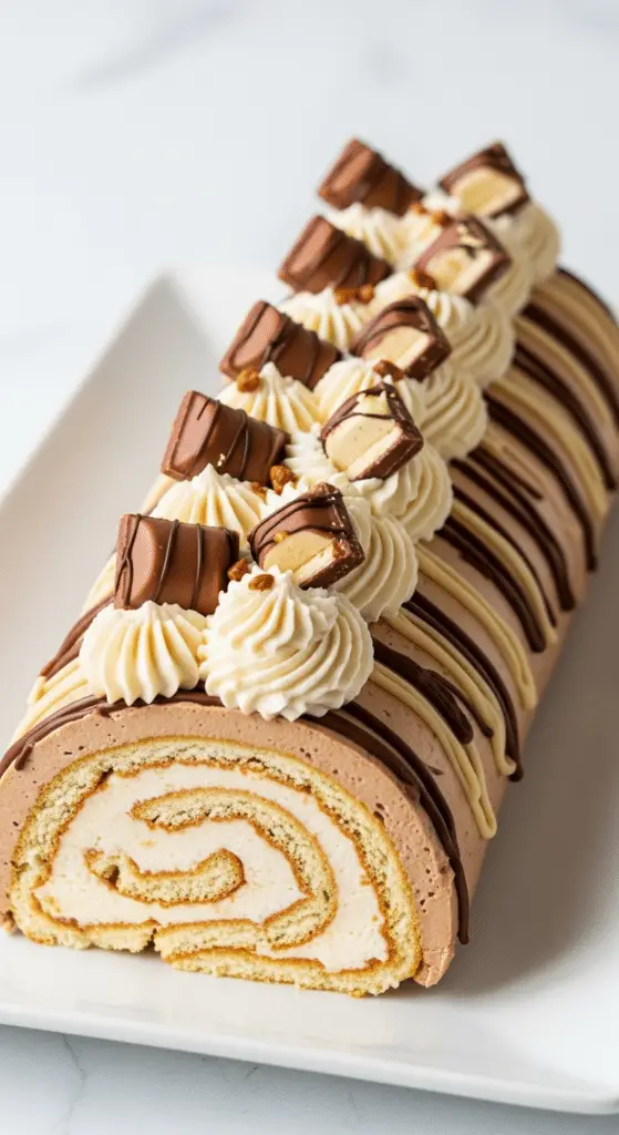 Bûche Kinder Bueno sans cuisson crème mascarpone parfaite virale