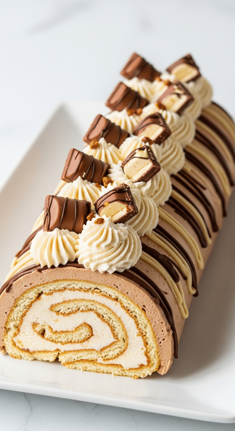 Bûche Kinder Bueno sans cuisson crème mascarpone parfaite virale