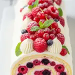 Bûche mascarpone-framboise sans cuisson élégante couches visibles framboises fraîches