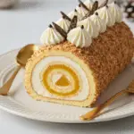 Bûche Noël 15 minutes crème stracciatella marrons glacés chocolat