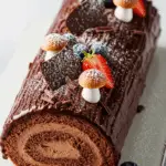 Bûche roulée chocolat classique ganache texture écorce traditionnelle