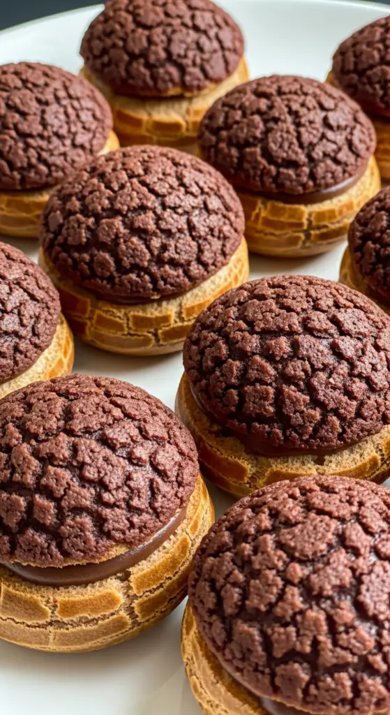 Choux chocolat craquelin cacao craquelé élégants professionnels