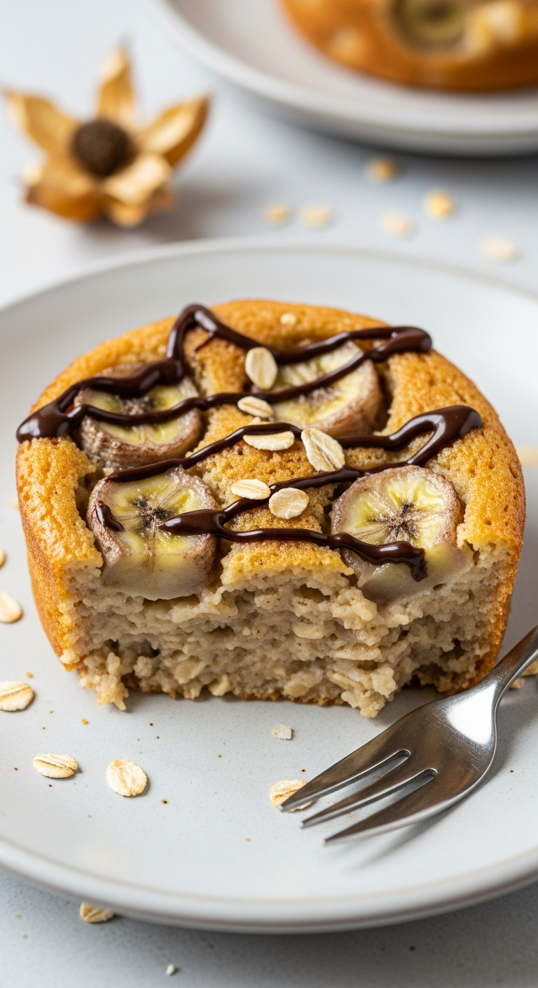 Clafoutis individuels avoine banane ramequins sains moelleux dorés