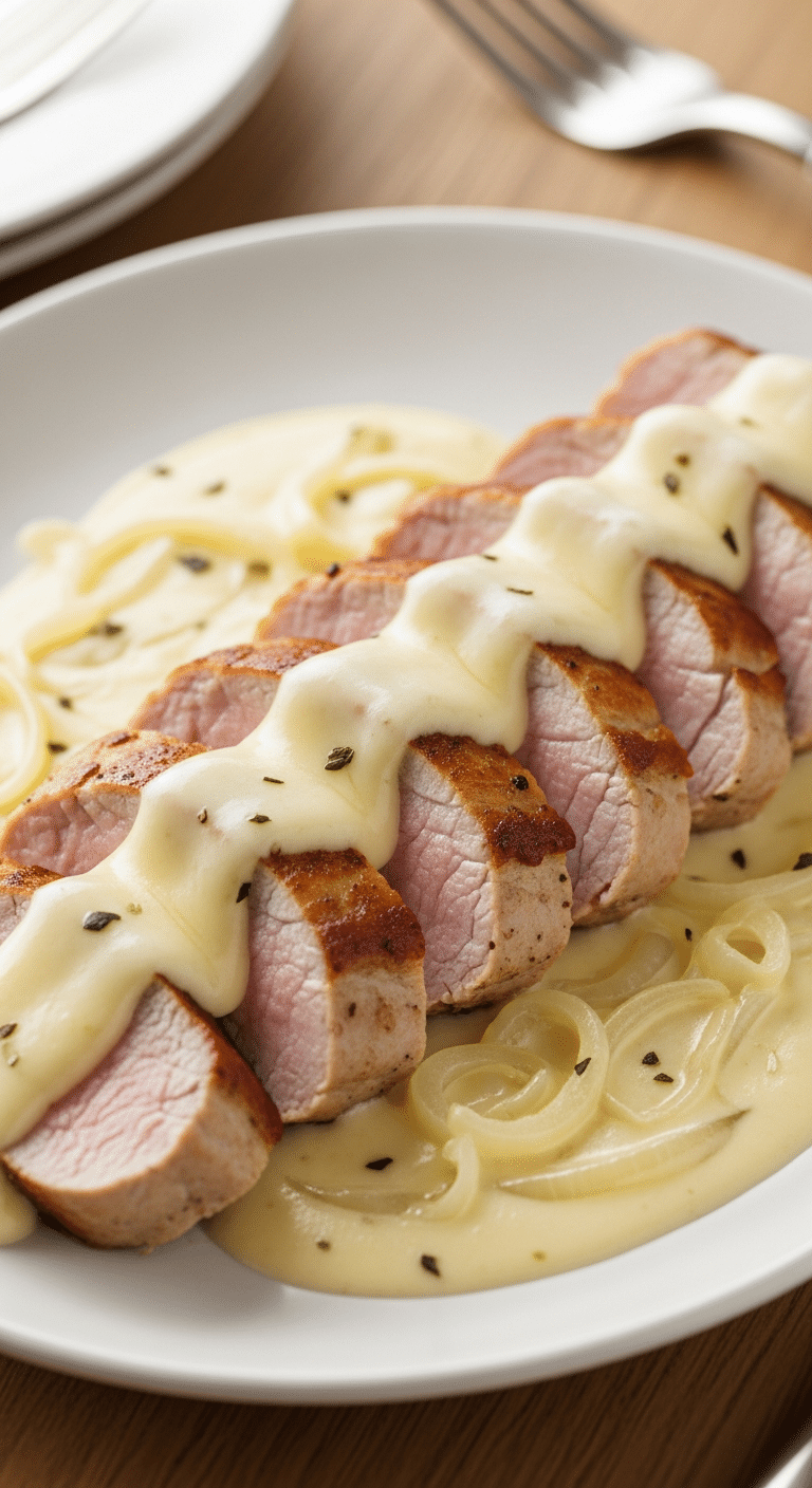 Filet mignon crème reblochon tranches tendres sauce onctueuse fromagère élégante