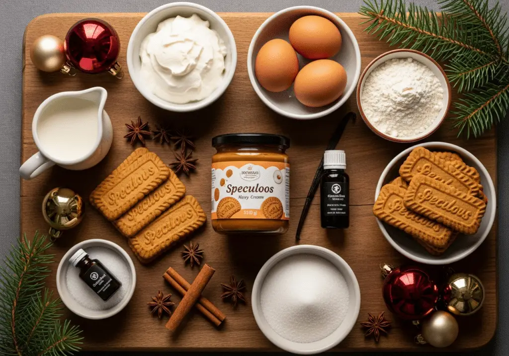 Ingrédients bûche spéculoos pâte mascarpone crème qualité