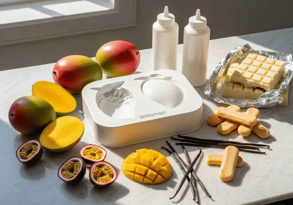 Ingrédients mangue trompe-l'œil professionnels haute pâtisserie