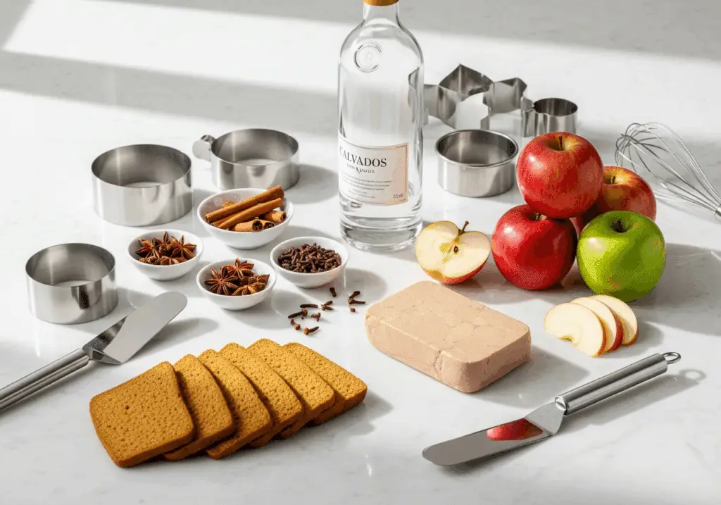 Ingrédients mini Tatin foie gras Noël nobles luxueux qualité premium