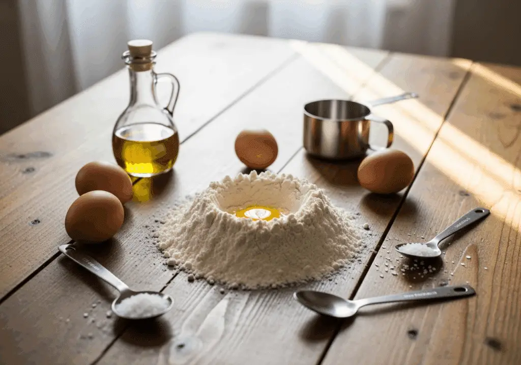 Ingrédients pâte raviolis maison facile farine œufs simples italiens