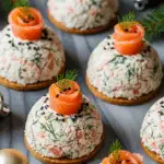 Mini dômes crème fromage saumon élégants décoration parfaite