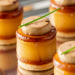 Mini Tatin pommes foie gras Noël élégante sophistiquée gastronomique