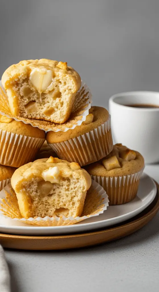 Muffins moelleux 10 minutes cassés texture aérienne visible élégante