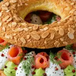 Paris-Brest salé avocat fromage saumon pâte choux amandes garniture raffinée