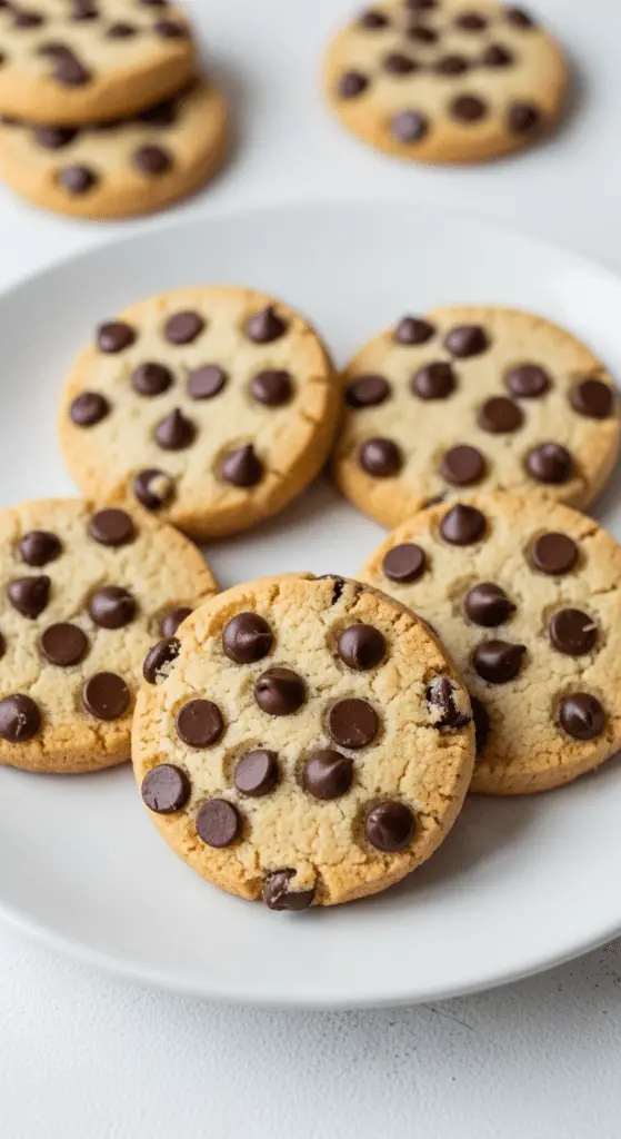 Petits sablés aux pépites de chocolat croustillants dorés