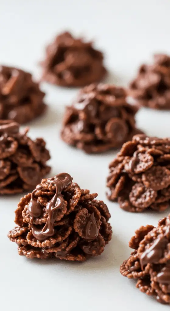 Roses sables chocolat corn flakes texture rocheuse dorée classique