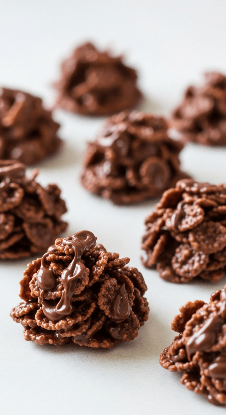 Roses sables chocolat corn flakes texture rocheuse dorée classique