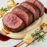 Rôti biche purée chou-fleur rosé élégant gastronomique automne