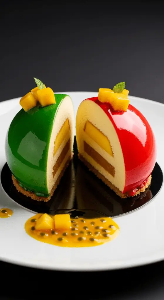 Service mangue trompe-l'œil coupé révélant couches intérieures