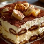 Tiramisu chocolat poires couches mascarpone ganache fruits élégant