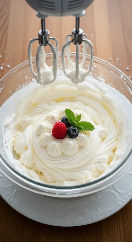 Utilisation crème chantilly mascarpone dessert élégant décoration