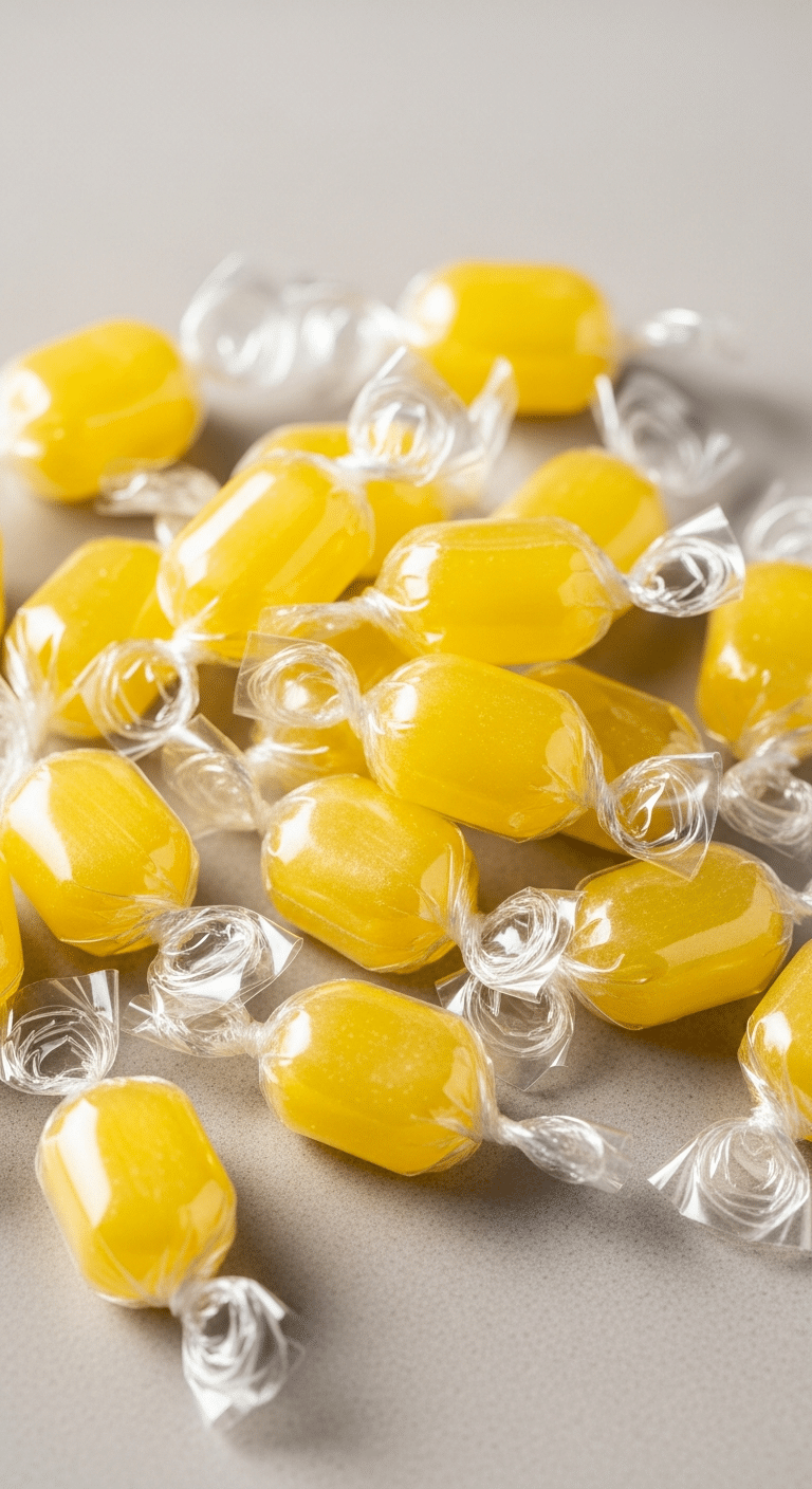Bonbons citron ancienne poudré sucre glace traditionnel authentique
