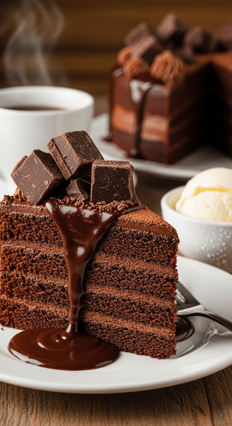 Cake chocolat moelleux intense fondant riche cacao pur