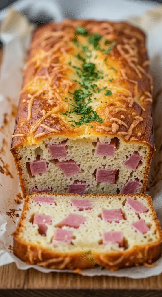 Cake jambon gruyère râpé moelleux doré classique français parfait