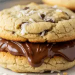 Cookie sandwich coco chocolat fondant ganache crémeuse visible