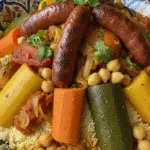 Couscous merguez légumes traditionnel authentique maghrébin familial