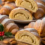 Croissants Noël vanille amande fondants poudrés sucre festifs
