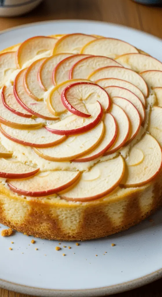 Flan pommes-yaourt doré moelleux tranché sucre glace texture crémeuse