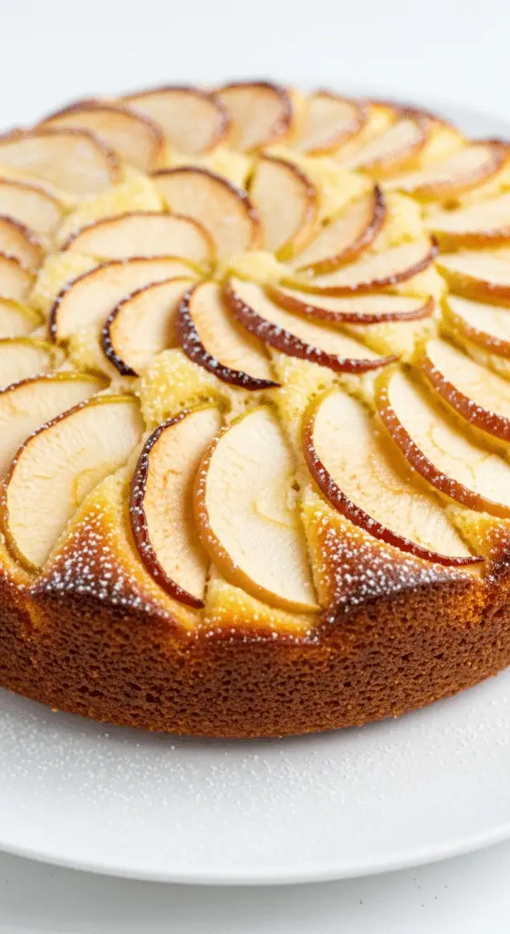 Fondant pommes mascarpone onctueux rosace dorée élégante