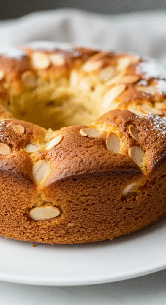 Gâteau moelleux amandes airfryer doré amandes caramélisées parfait