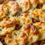 Gratin pommes terre viande hachée doré crémeux généreux familial