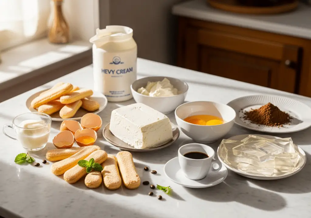 Ingrédients bûche tiramisu facile italiens nobles qualité premium