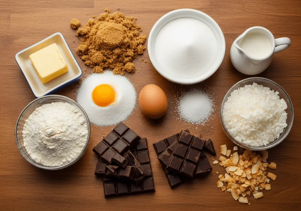 Ingrédients cookie sandwich coco chocolat ganache frais qualité