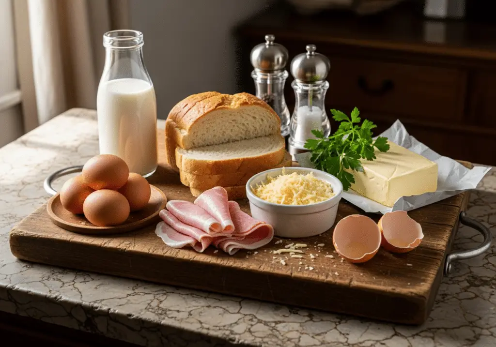 Ingrédients croque-monsieur perdu grand-mère simples traditionnels