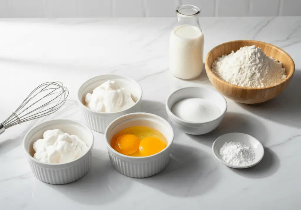 Ingrédients pancakes japonais simples essentiels qualité premium