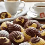 Madeleines marbrées chocolat-vanille bosse parfaite motif marbré bicolore