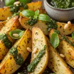 Pommes terre four pesto basilic croustillantes méditerranéennes italiennes