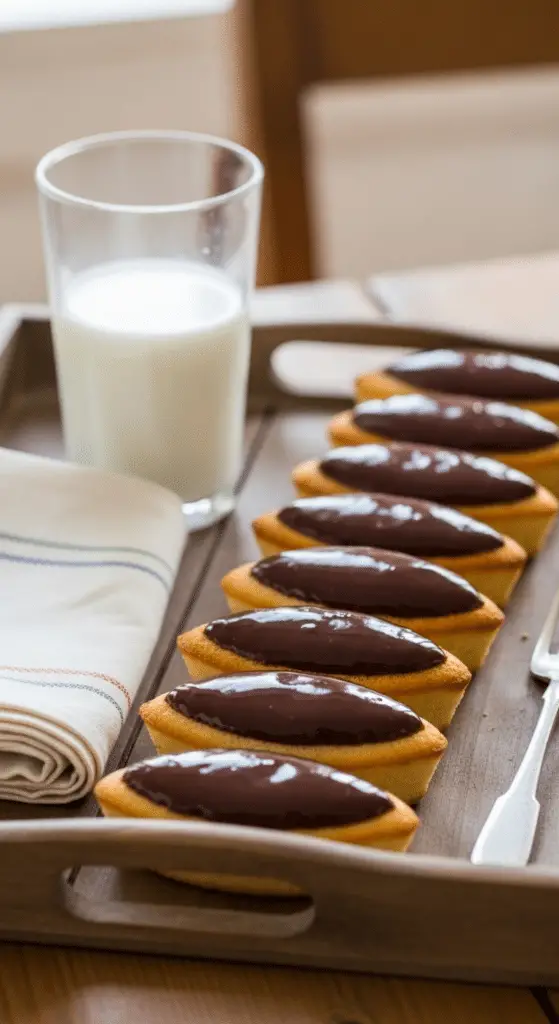 Service barquettes chocolat retour enfance lait froid nostalgique